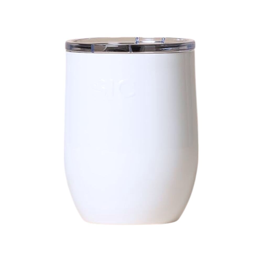 SIC Seriously Ice Cold Stemless 16 oz. Wine Tumbler in Gloss Ice White